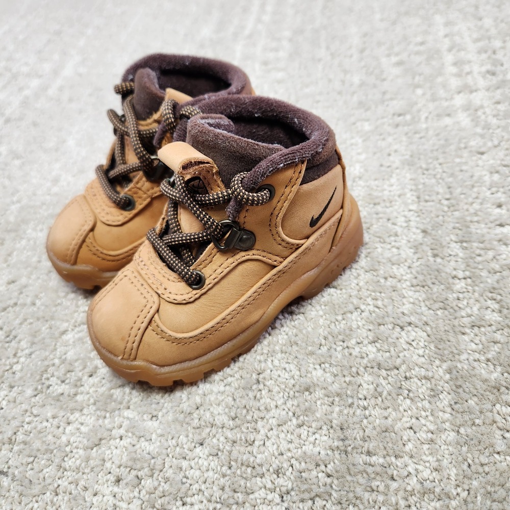Nike ACG Goadome Wheat Brown Leather Boots Toddler 3.5C 850374-223 Vintage Y2K